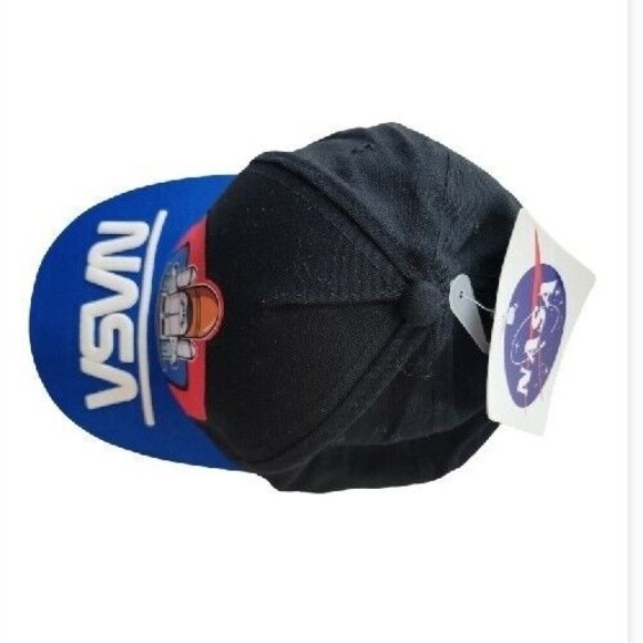 NASA Adjustable Youth Hat Baseball Cap & Iridescent Rocket Ship Vinyl Backpack - Picture 7 of 10